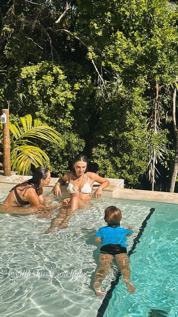 Mansão onde Isis Valverde está hospedada conta com uma piscina de borda infinita