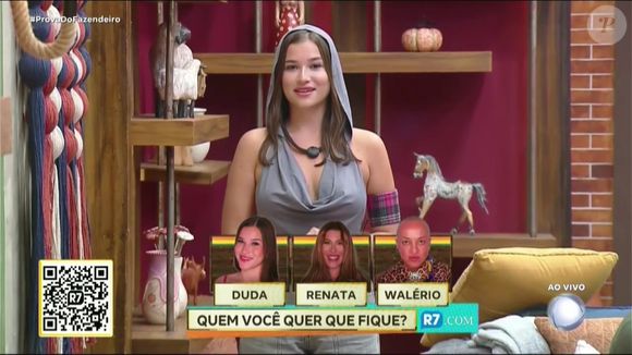 Duda Wendling enfrenta Walério e Renata em segunda Roça de A Fazenda 2025