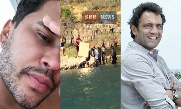 Carlinhos Maia pula no Rio São Francisco, quase se afoga e marido chora de desespero; web lembra morte de Domingos Montagner