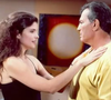 Cristiana Oliveira ao lado de Tarcísio Meira na novela ‘De Corpo e Alma’ (1992)