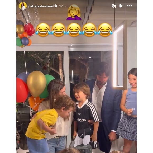 Filho de Patricia Abravanel e neto de Silvio Santos, Senor esboçou choro em sua festa de 7 anos em 15 de abril de 2026