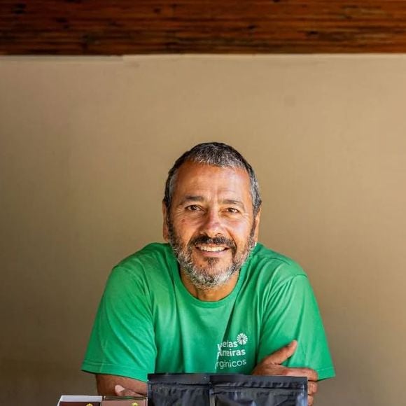 Marcos Palmeira é proprietário da marca Vale das Palmeiras, que produz chocolates, laticínios e diversos produtos orgânicos