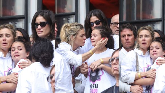 Unidas pelo amor: neta de Preta Gil, Sol de Maria é consolada por Carolina Dieckmmann após velório; veja fotos