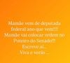 Andressa Urach cometeu gafes ao dizer que irá mudar o Senado sendo eleita deputada federal, passando a trabalhar em 2026
