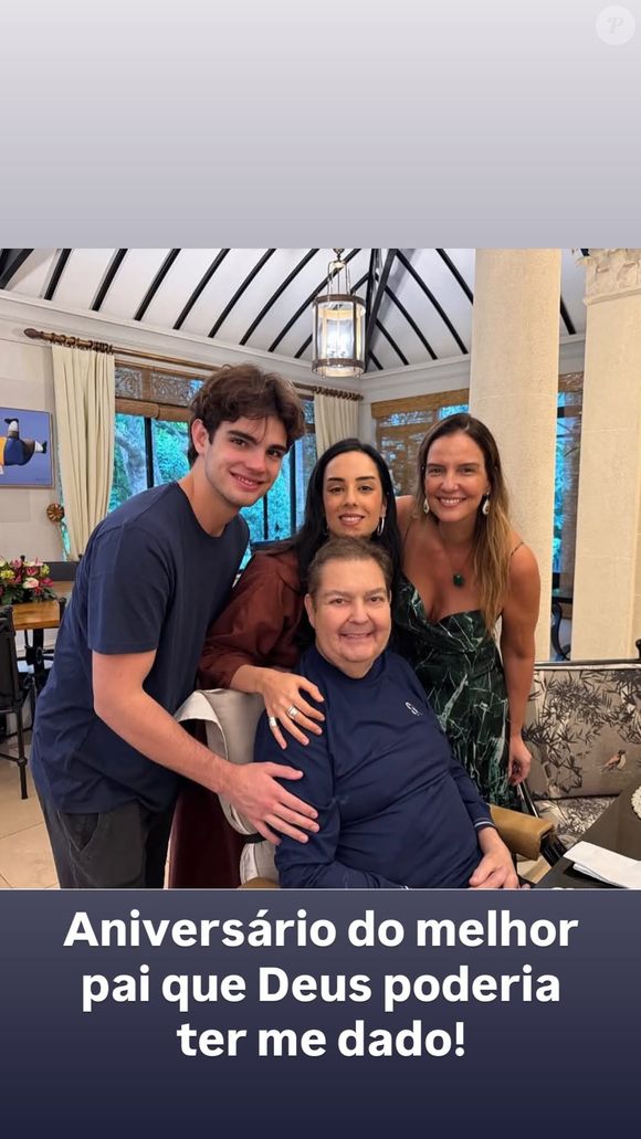 Menos de 1 ano após novos transplantes, Faustão surgiu em fotos publicadas por Rodrigo Silva, de 18 anos, nas redes sociais