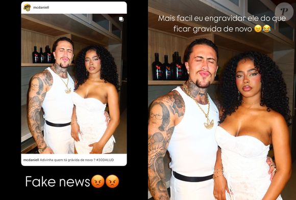 Lorena Maria nega possível nova gestação e responde com ironia: 'Mais fácil eu engravidar ele do que ficar grávida de novo'