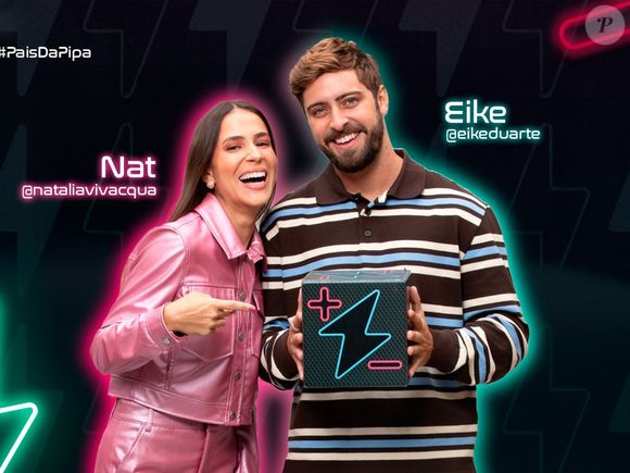 Nat e Eike: O casal, que se conheceu na casa de Anitta, agora enfrenta o desafio do Power Couple juntos