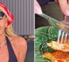 Adriane Galisteu aparece na cozinha preparando a aveioca em sua frigideira favorita