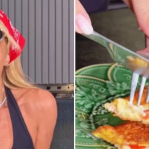 Adriane Galisteu aparece na cozinha preparando a aveioca em sua frigideira favorita