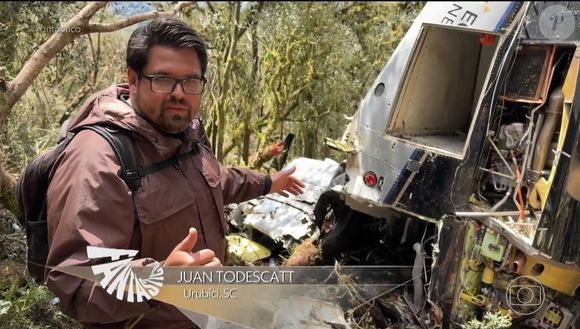 Um repórter do Fantástico foi ao local do acidente com o helicóptero que levava o cantor Rick e outras 4 pessoas