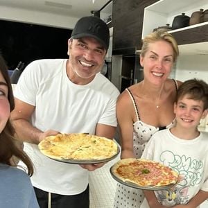 Ana Hickmann reuniu diversas fotos do marido com a filha, Maria Eduarda, e Alezinho, fruto de seu casamento com Alexandre Correa