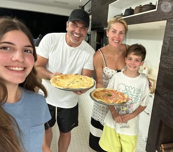 Ana Hickmann reuniu diversas fotos do marido com a filha, Maria Eduarda, e Alezinho, fruto de seu casamento com Alexandre Correa