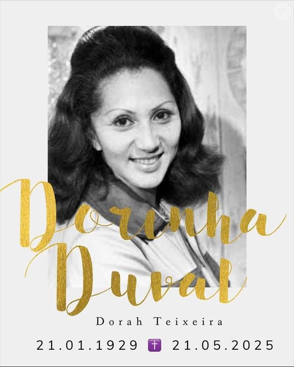 Atriz Carla Daniel, única filha de Dorinha Duval, confirmou o falecimento da mãe