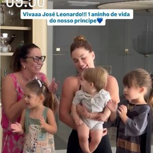 Virgínia Fonseca exibiu o momento do parabéns pela manhã. Com direito a bolo, a primeira comemoração de José Leonardo foi mais intimista