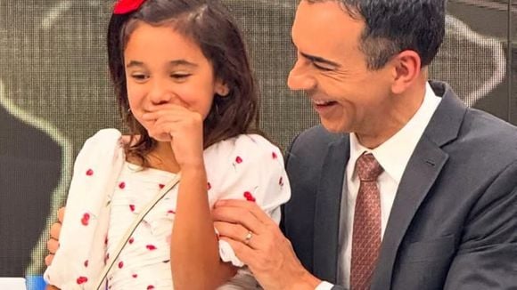 Aos 6 anos, filha de César Tralli faz pedido envolvendo Renata Vasconcellos: 'Não vai ficar brava?’