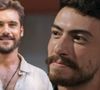 Em 'Mania de Você', Rudá (Nicolas Prattes) fica feliz ao descobrir que é tio de filho de Iberê (Jaffar Bambirra)