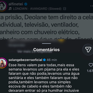 Mãe de Deolane Bezerra afirmou que itens de higiene da filha foram barrados