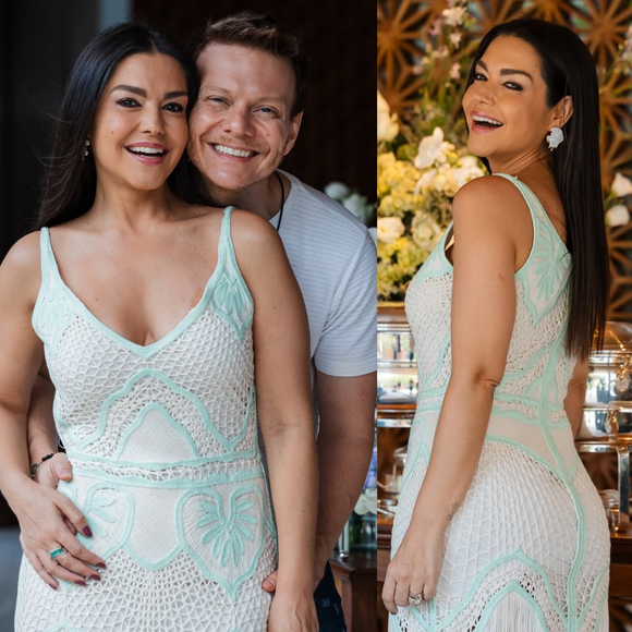 Aos 42 anos, Thaís Fersoza elege vestido artesanal de R$ 6 mil em aniversário intimista e ganha declaração de Michel Teló: ‘Ela é a rainha da casa’