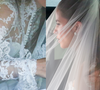 Renda floral, gola alta e véu sobre o rosto: o vestido de noiva clássico de Giulia Be para se casar com Conor Kennedy em igreja histórica do Rio de Janeiro que já recebeu princesa Isabel