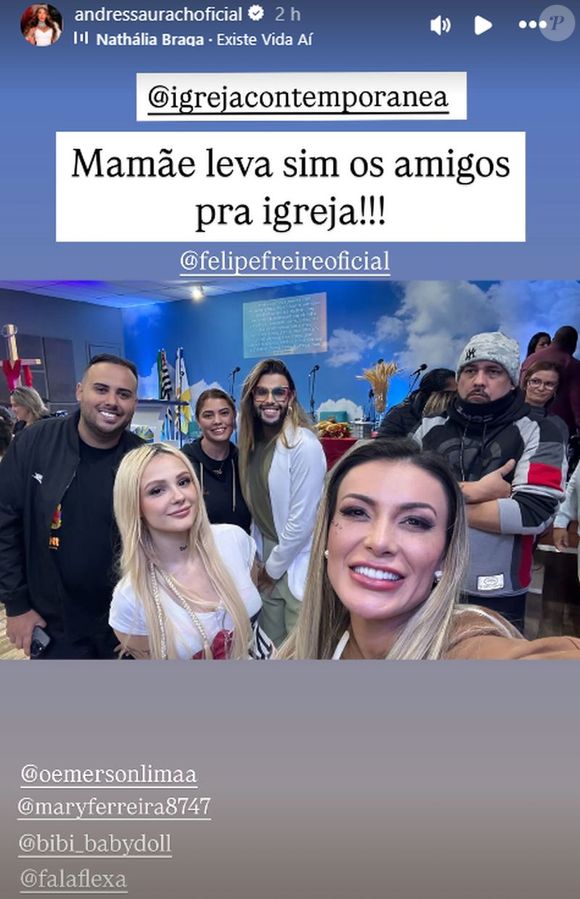 Andressa Urach contou que após 'balançar a raba' à noite, vai à igreja pela manhã