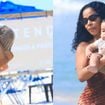 Ex de MC Daniel, Lorena Maria se diverte com filho bebê, Rás, em praia após separação e em meio a polêmicas, e fofura da criança rouba a cena. Fotos!