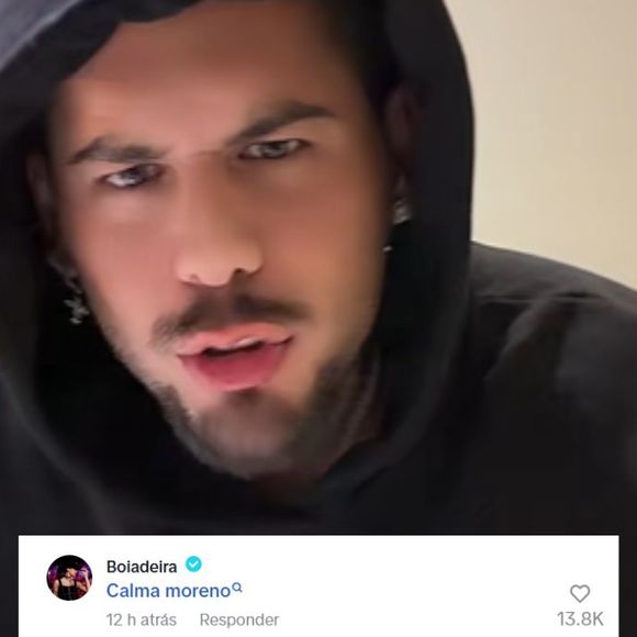 Ana Castela entrou na onda e comentou "calma moreno" no vídeo de Zé Felipe