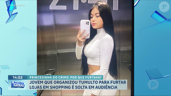 Isabelle, apontada como a responsável por articular arrastão em shopping, teria usado uma criança de colo de 4 anos como disfarce