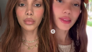 Anitta mexeu no nariz, de novo? Web aponta nova rinoplastia e mudança no rosto da cantora após fotos e vídeos com a xamã Max Tovar. Compare!