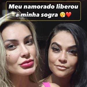 Andressa Urach anunciou uma parceria com Juliana França, mãe do atual namorado dela, Kylian Cria