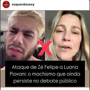 Luana Piovani apontou machismo em Zé Felipe ao ser xingada pelo marido de Virginia Fonseca