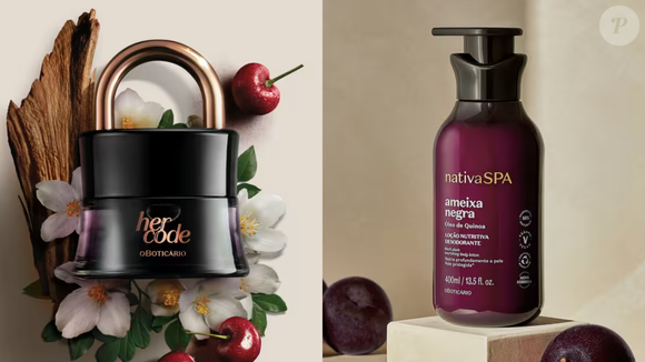 Perfume: Her Code (O Boticário) 50 ml | R$ 244,90 + Hidratante: Nativa SPA Ameixa Negra (O Boticário) 400ml | R$ 86,90 = sensualidade que deixa rastro