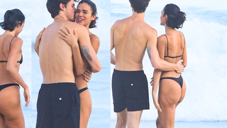 De fio-dental cavado, Bruna Marquezine exibe curvas e ganha abraço de Shawn Mendes em dia de mar no Rio; 26 fotos do casal do momento!