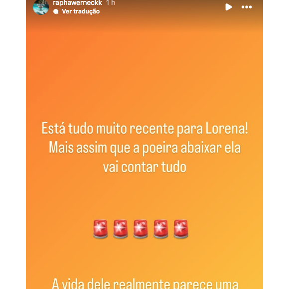 De acordo com o influenciador, Lorena Maria vai se pronunciar em breve e contar tudo sobre MC Daniel