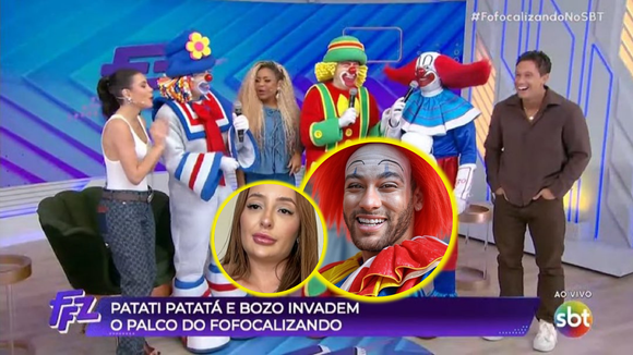 Só tem no Brasil! Após SBT expôr traição de Neymar, Patati, Patatá e Bozo entram no programa e web 'pira': 'Programa mais aleatório'