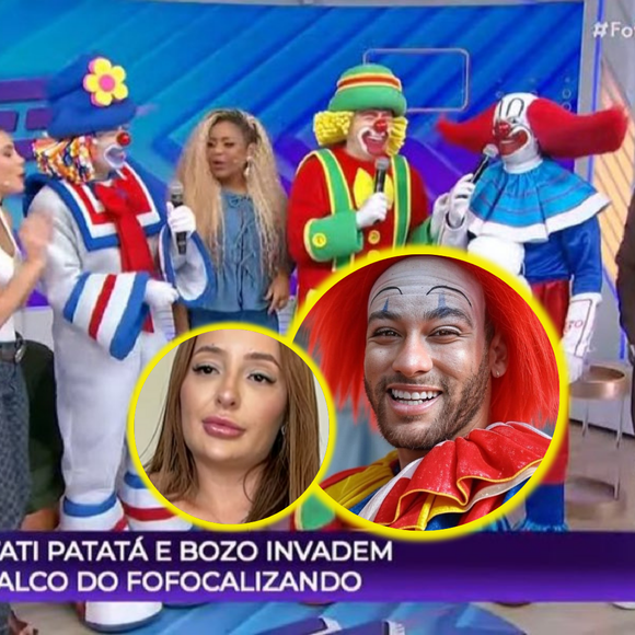 Só tem no Brasil! Após SBT expôr traição de Neymar, Patati, Patatá e Bozo entram no programa e web 'pira': 'Programa mais aleatório'