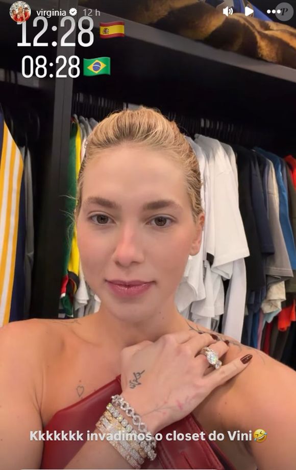 Virgínia contou que invadiu o closet de Vini Jr. em busca de inspirações para seu look