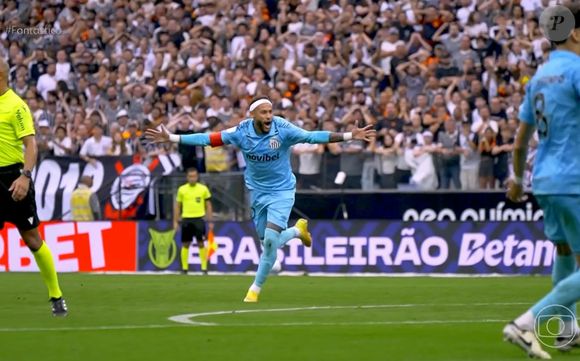 Após a vitória do Santos, Neymar atendeu ao pedido do fã mirim