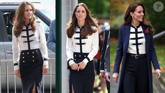 Kate Middleton repete blusa usada há 10 anos: duquesa usou a mesma roupa em 2011, 2014, 2016 e 2021