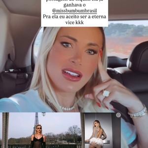 Na legenda, Andressa Urach ainda elogiou e brincou que Virgínia seria campeã do Miss Bumbum devido ao seu corpo
