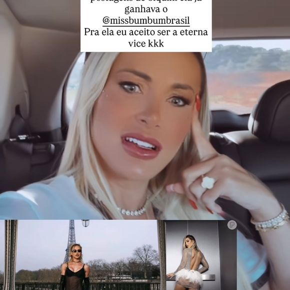 Na legenda, Andressa Urach ainda elogiou e brincou que Virgínia seria campeã do Miss Bumbum devido ao seu corpo