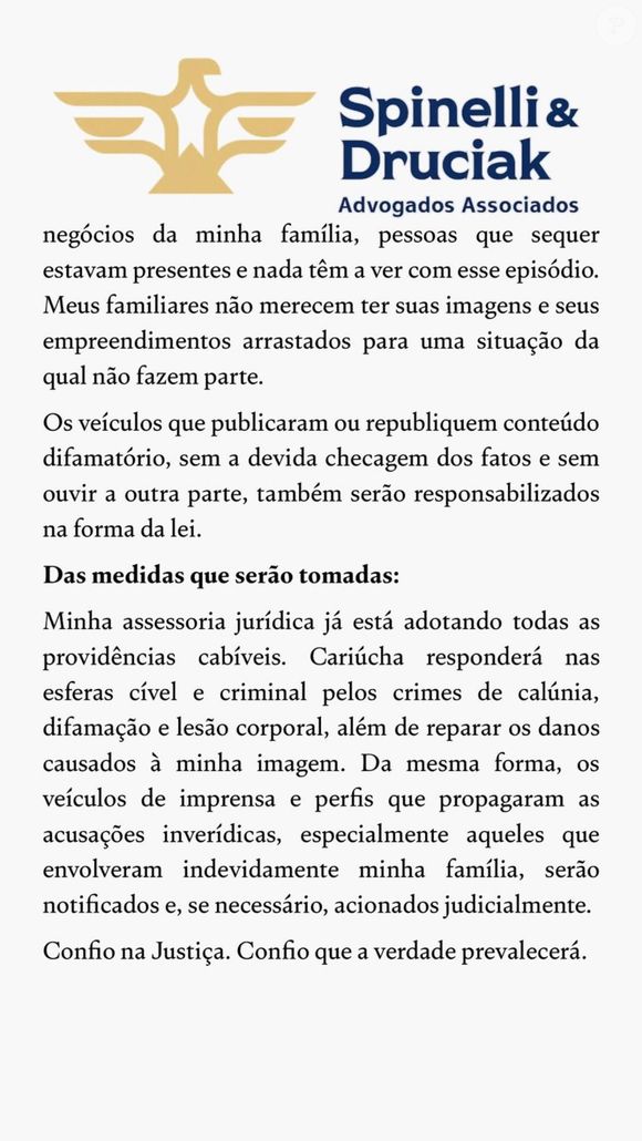 Médico disse que irá processar a apresentadora e que ela irá responder por calúnia