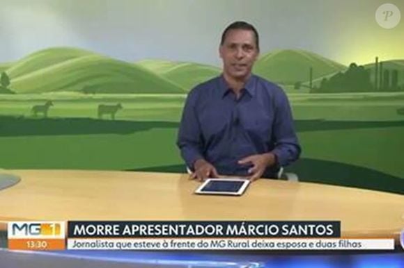 Márcio Santos foi jornalista e apresentador da TV Integração, afiliada da Globo em Minas Gerais, onde trabalhou por 15 anos