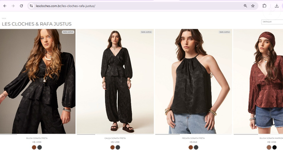 A alfaiataria também aparece na coleção de Rafa Justus, com conjunto formado por blusa peplum de mangas bufantes e calça de modelagem ampla