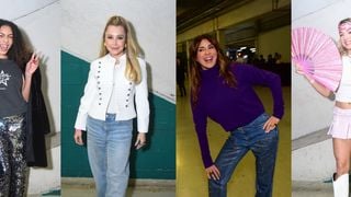 Jeans, couro, muito brilho e fantasia de Paquita: Xuxa Meneghel estreia turnê 'O Último Voo da Nave' com famosas na plateia; veja fotos dos looks!