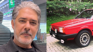 William Bonner tem uma joia rara escondida: seu xodó é um carro vermelho de 1986, reformado há poucos anos e avaliado em milhares de reais