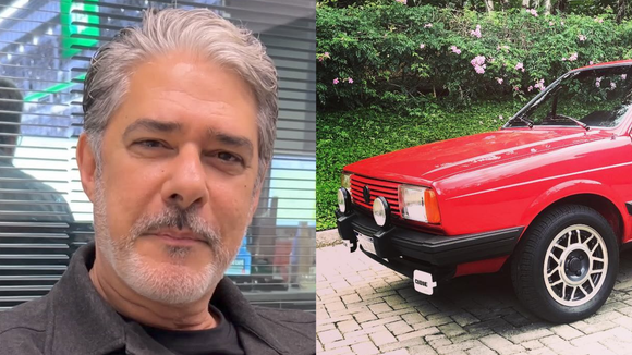 William Bonner tem uma joia rara escondida: seu xodó é um carro vermelho de 1986, reformado há poucos anos e avaliado em milhares de reais