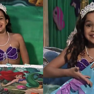 Aos 8 anos, Bruna Marquezine teve festa de Pequena Sereia com cobertura da Globo - e as imagens são encantadoras