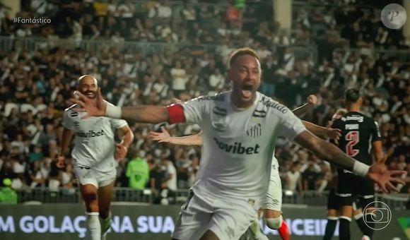 Neymar comemorou muito a vitória do Santos e deixou as provocações de lado