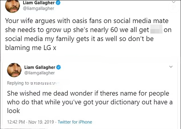No Twitter, Liam não poupou palavras: acusou Sara MacDonald, esposa de Noel, de ser a responsável pela separação do Oasis e pelo abismo entre os irmãos, segundo a Rolling Stone Brasil