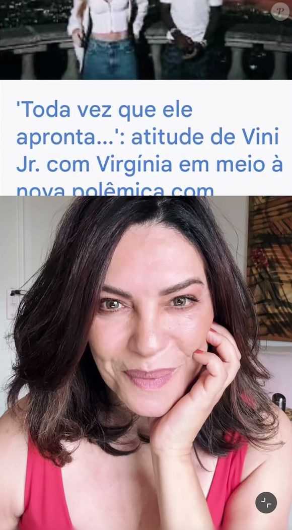 Marcia Goldschmidt publicou um vídeo nas redes sociais após a nova polêmica envolvendo Vini Jr. e Virgínia Fonseca e afirmou que acreditava que o jogador poderia amar a influenciadora, mas questionou suas atitudes